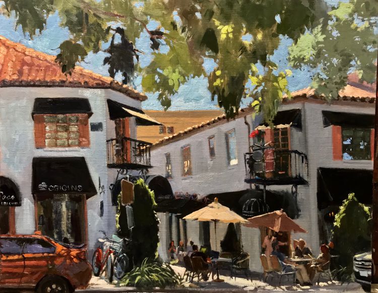 Courtyard Morning with Sunshine & Coffee